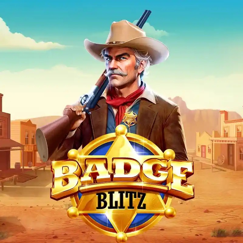 Badge Blitz slot logo by Pragmatic Play at GGBet Casino