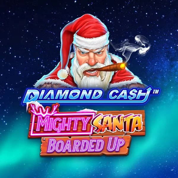 Diamond Cash Mighty Santa Boarded Up online game logo by Greentube on gg-bets.net