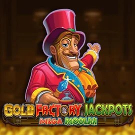 Gold Factory Jackpots Mega Moolah casino game by Aurum Signature Studios – featured logo at GGBet Casino